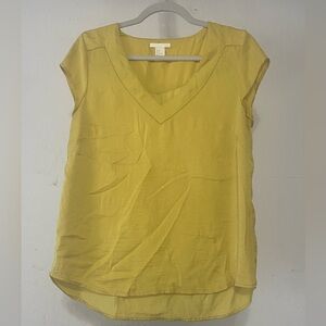 H&M Yellow V-Neck Women's Top